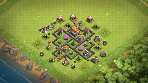 部落冲突怎么摆阵5本